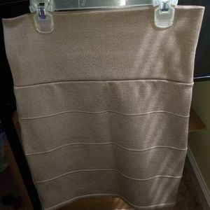 Limité Tan Mini Pencil Skirt Size L